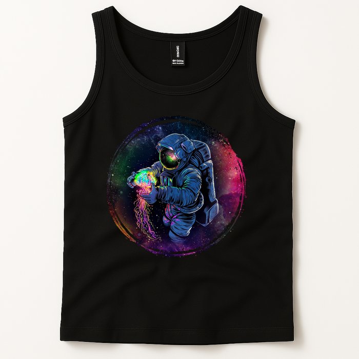 Cool Space Astronaut Jellyfish Galaxy Tank Top