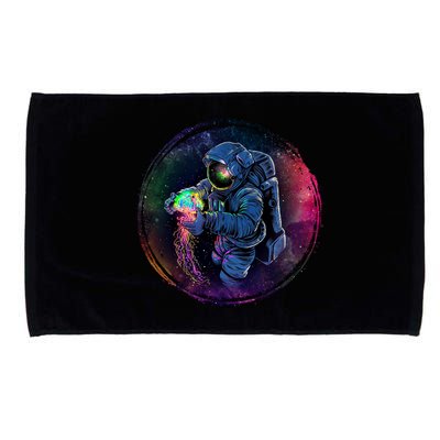 Cool Space Astronaut Jellyfish Galaxy Microfiber Hand Towel