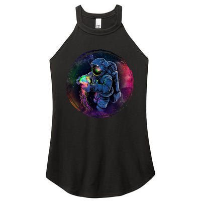 Cool Space Astronaut Jellyfish Galaxy Women's Perfect Tri Rocker Tank