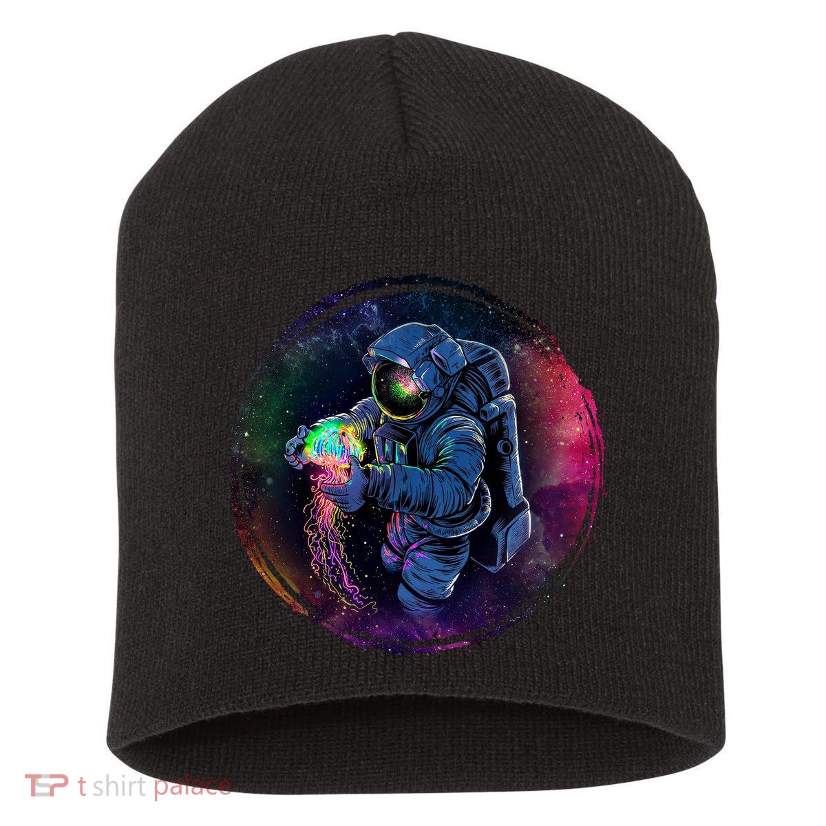 Cool Space Astronaut Jellyfish Galaxy Short Acrylic Beanie