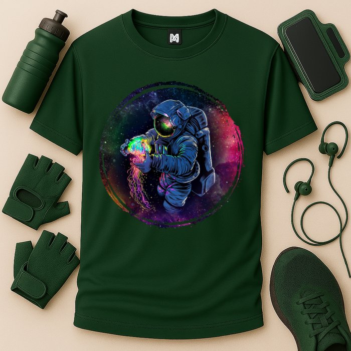 Cool Space Astronaut Jellyfish Galaxy Performance Shirt
