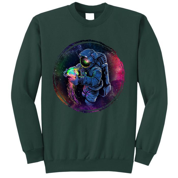 Cool Space Astronaut Jellyfish Galaxy Sweatshirt