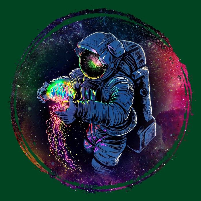 Cool Space Astronaut Jellyfish Galaxy Sweatshirt