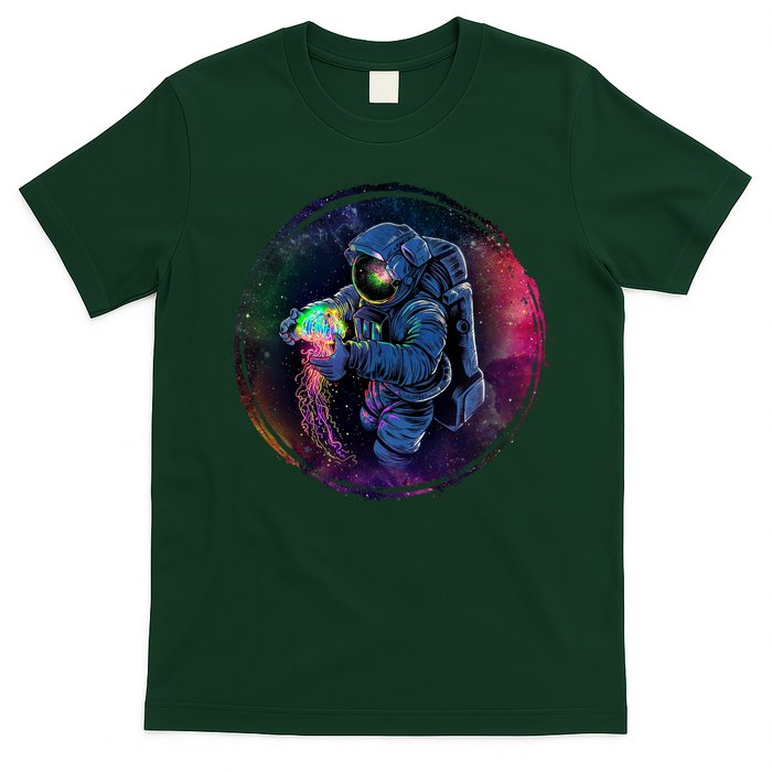 Cool Space Astronaut Jellyfish Galaxy T-Shirt