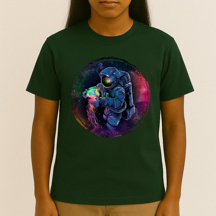 Cool Space Astronaut Jellyfish Galaxy T-Shirt