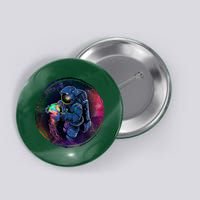 Cool Space Astronaut Jellyfish Galaxy Button
