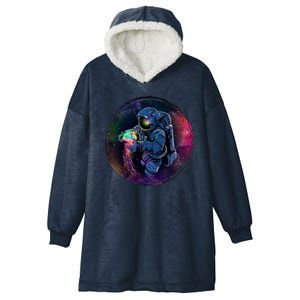 Cool Space Astronaut Jellyfish Galaxy Hooded Wearable Blanket