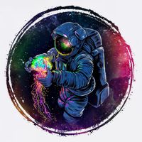 Cool Space Astronaut Jellyfish Galaxy Garment-Dyed Sweatshirt