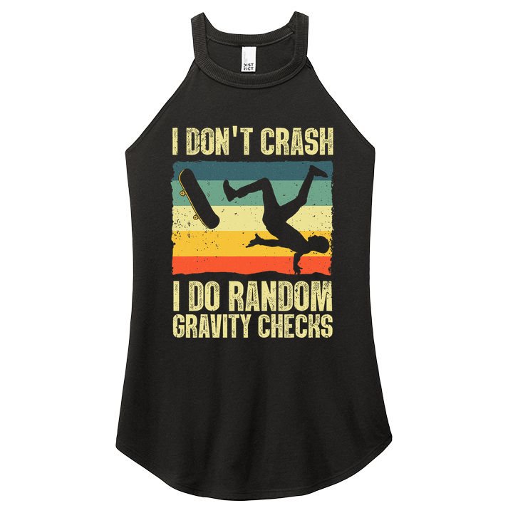 Cool Skateboard Art Skateboarding Skate Board Women's Perfect Tri Rocker Tank