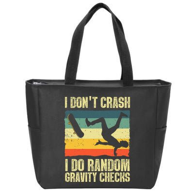 Cool Skateboard Art Skateboarding Skate Board Zip Tote Bag