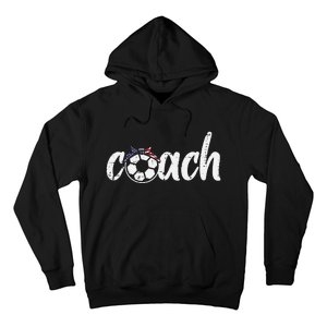 Coach Soccer American Flag Bandana Football  Mom Hoodie