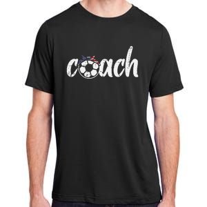 Coach Soccer American Flag Bandana Football  Mom Adult ChromaSoft Performance T-Shirt