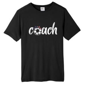 Coach Soccer American Flag Bandana Football  Mom Tall Fusion ChromaSoft Performance T-Shirt