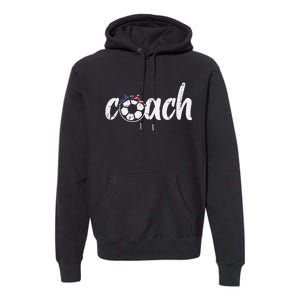 Coach Soccer American Flag Bandana Football  Mom Premium Hoodie