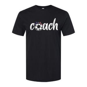 Coach Soccer American Flag Bandana Football  Mom Softstyle CVC T-Shirt