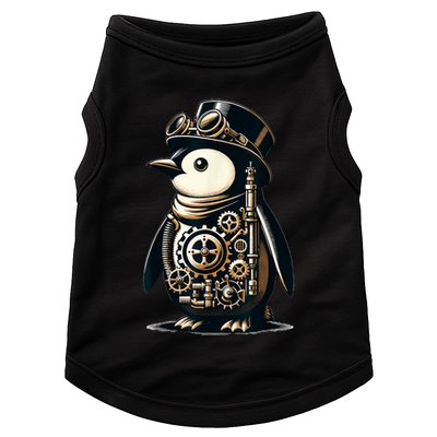 Cool Steampunk Aesthetic Penguin Lover Vintage Penguin Doggie Tank