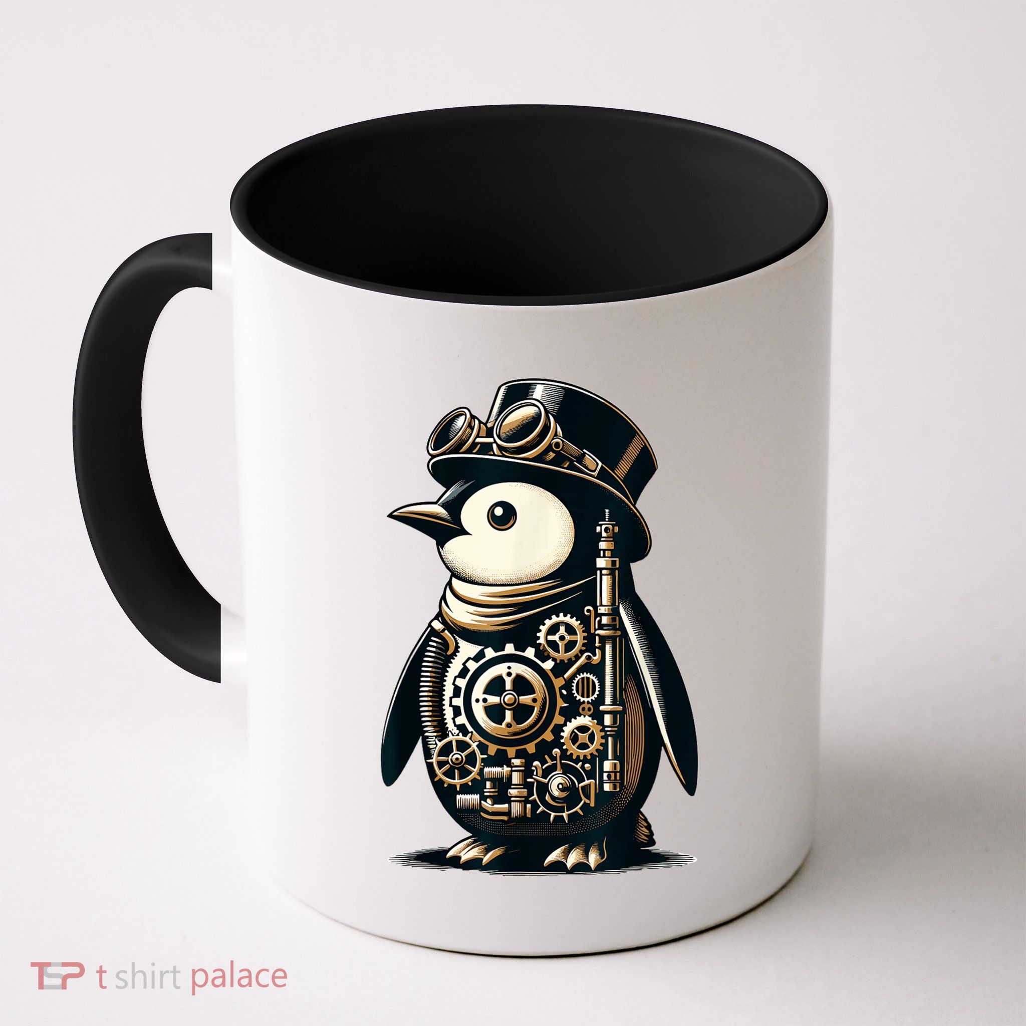 Cool Steampunk Aesthetic Penguin Lover Vintage Penguin Mug