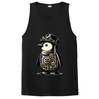Cool Steampunk Aesthetic Penguin Lover Vintage Penguin PosiCharge Competitor Tank