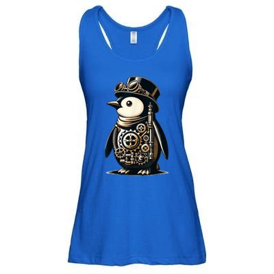 Cool Steampunk Aesthetic Penguin Lover Vintage Penguin Ladies Essential Flowy Tank