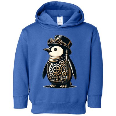 Cool Steampunk Aesthetic Penguin Lover Vintage Penguin Toddler Hoodie