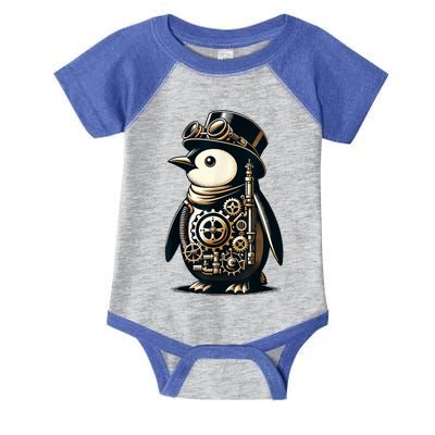 Cool Steampunk Aesthetic Penguin Lover Vintage Penguin Infant Baby Jersey Bodysuit