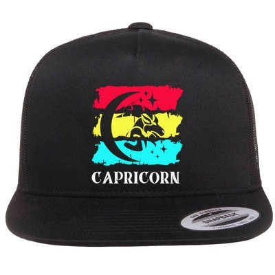 Capricorn Symbol Astrology Zodiac Sea Goat Star Sign Flatbill Hat