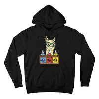 Cool Science Alpaca With Glasses In Front Of Periodic Table Hoodie