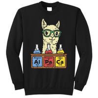 Cool Science Alpaca With Glasses In Front Of Periodic Table Sweatshirt