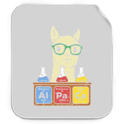 Cool Science Alpaca With Glasses In Front Of Periodic Table Permanent Decal Sticker
