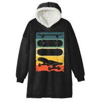 Cool Skateboard Art Skateboarding Skateboarder Hooded Wearable Blanket