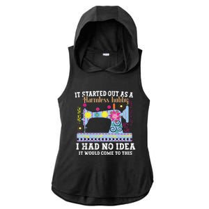 Cool Sewing Art For Women Girl Quilting Pattern Knitting Ladies PosiCharge Tri-Blend Wicking Draft Hoodie Tank