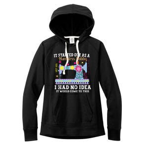 Cool Sewing Art For Women Girl Quilting Pattern Knitting Women's Fleece Hoodie