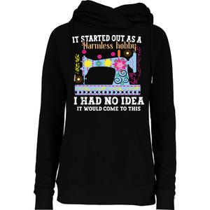 Cool Sewing Art For Women Girl Quilting Pattern Knitting Womens Funnel Neck Pullover Hood