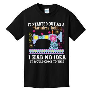 Cool Sewing Art For Women Girl Quilting Pattern Knitting Kids T-Shirt