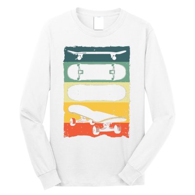 Cool Skateboard Art For Women Skateboarding Skateboarder Long Sleeve Shirt