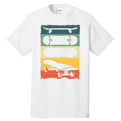 Cool Skateboard Art For Women Skateboarding Skateboarder Tall T-Shirt