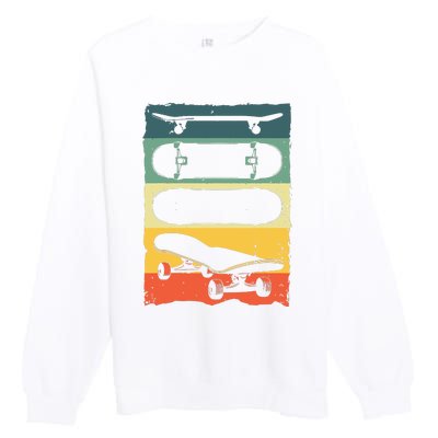 Cool Skateboard Art For Women Skateboarding Skateboarder Premium Crewneck Sweatshirt