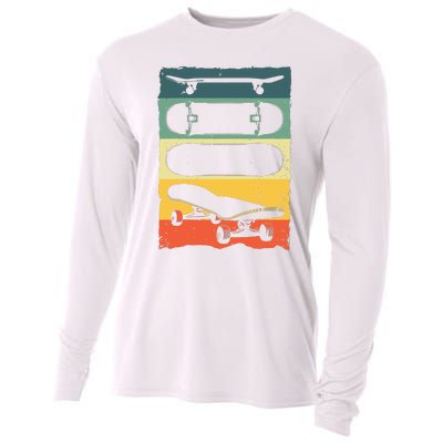 Cool Skateboard Art For Women Skateboarding Skateboarder Cooling Performance Long Sleeve Crew