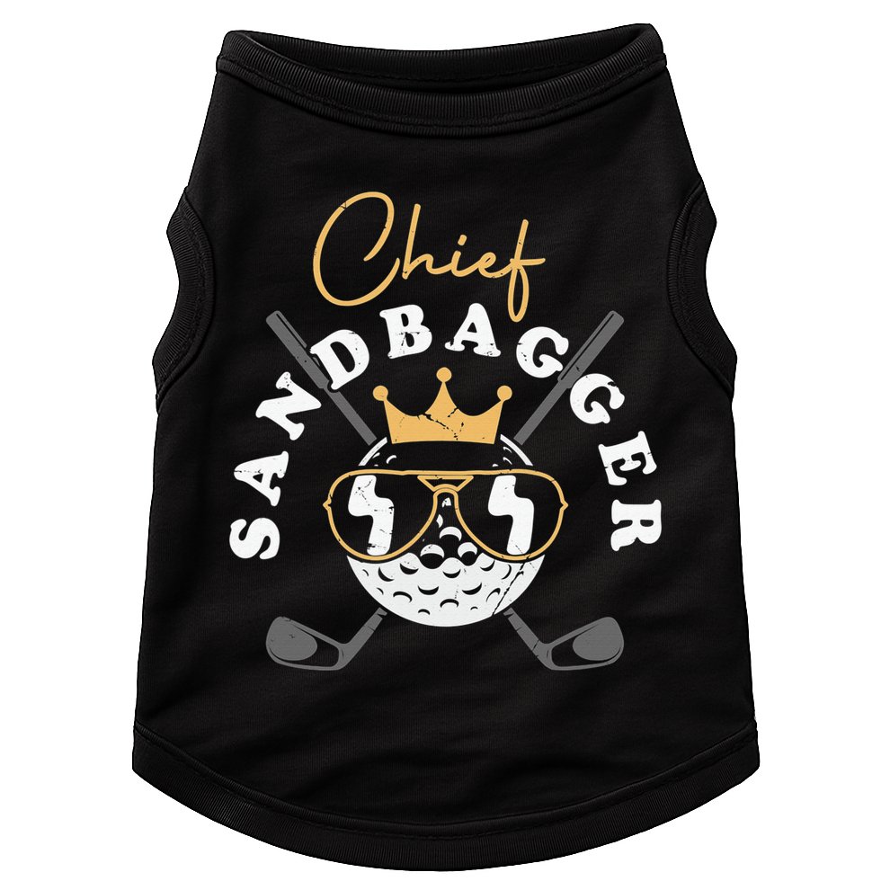 Chief Sandbagger Artwork For A Golf Club Doggie Tank