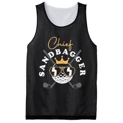 Chief Sandbagger Artwork For A Golf Club Mesh Reversible Basketball Jersey Tank