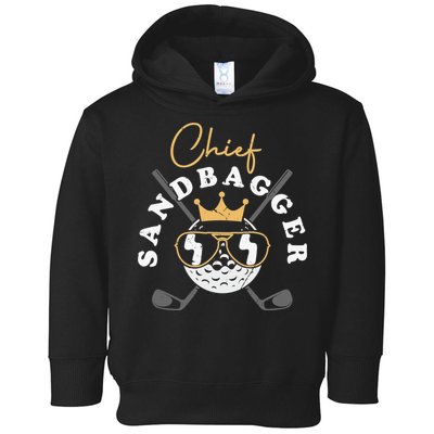 Chief Sandbagger Artwork For A Golf Club Toddler Hoodie