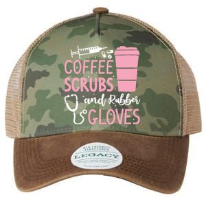 Coffee Scrubs And Rubber Gloves Medical Nurse Doctor Legacy Tie Dye Trucker Hat