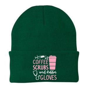 Coffee Scrubs And Rubber Gloves Medical Nurse Doctor Knit Cap Winter Beanie