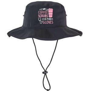 Coffee Scrubs And Rubber Gloves Medical Nurse Doctor Legacy Cool Fit Booney Bucket Hat