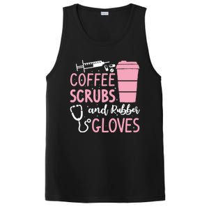 Coffee Scrubs And Rubber Gloves Medical Nurse Doctor PosiCharge Competitor Tank