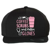 Coffee Scrubs And Rubber Gloves Medical Nurse Doctor Wool Snapback Cap