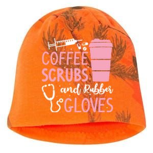 Coffee Scrubs And Rubber Gloves Medical Nurse Doctor Kati - Camo Knit Beanie