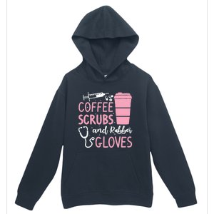 Coffee Scrubs And Rubber Gloves Medical Nurse Doctor Urban Pullover Hoodie