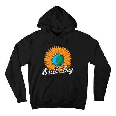 Cute Sunflower Art Cool Flower Lovers Earth Day Hoodie