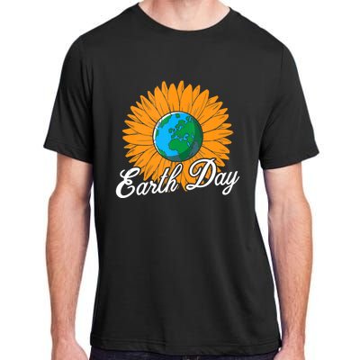 Cute Sunflower Art Cool Flower Lovers Earth Day Adult ChromaSoft Performance T-Shirt